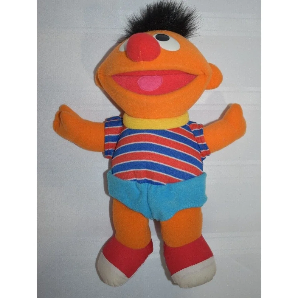 1996 TYCO Sesame Street Tickle‎ Me ERNIE Plush Laughs Shakes Talks Toy Vintage